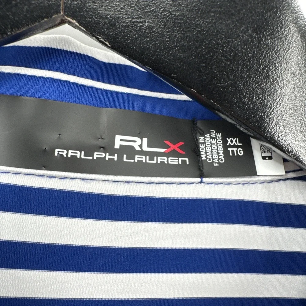 RLX Ralph Lauren 122nd US Open  Performance Polo Shirt XXL Blue & White